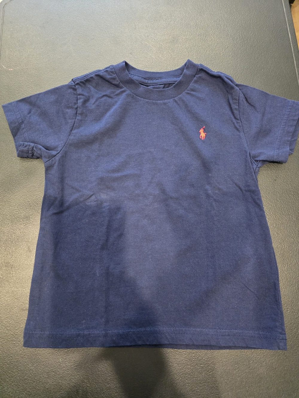 Ralph Lauren Navy Short Sleeve Tee with Red Pony Logo